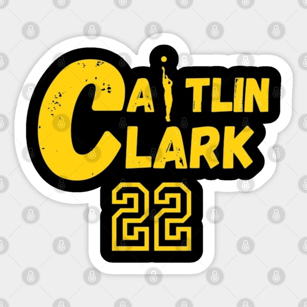 CAITLIN CLARK 22 Sticker by Alexander S.